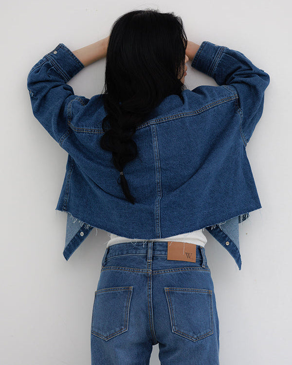 Short denim shirt jacket【W..×meg】 – Frames / W..