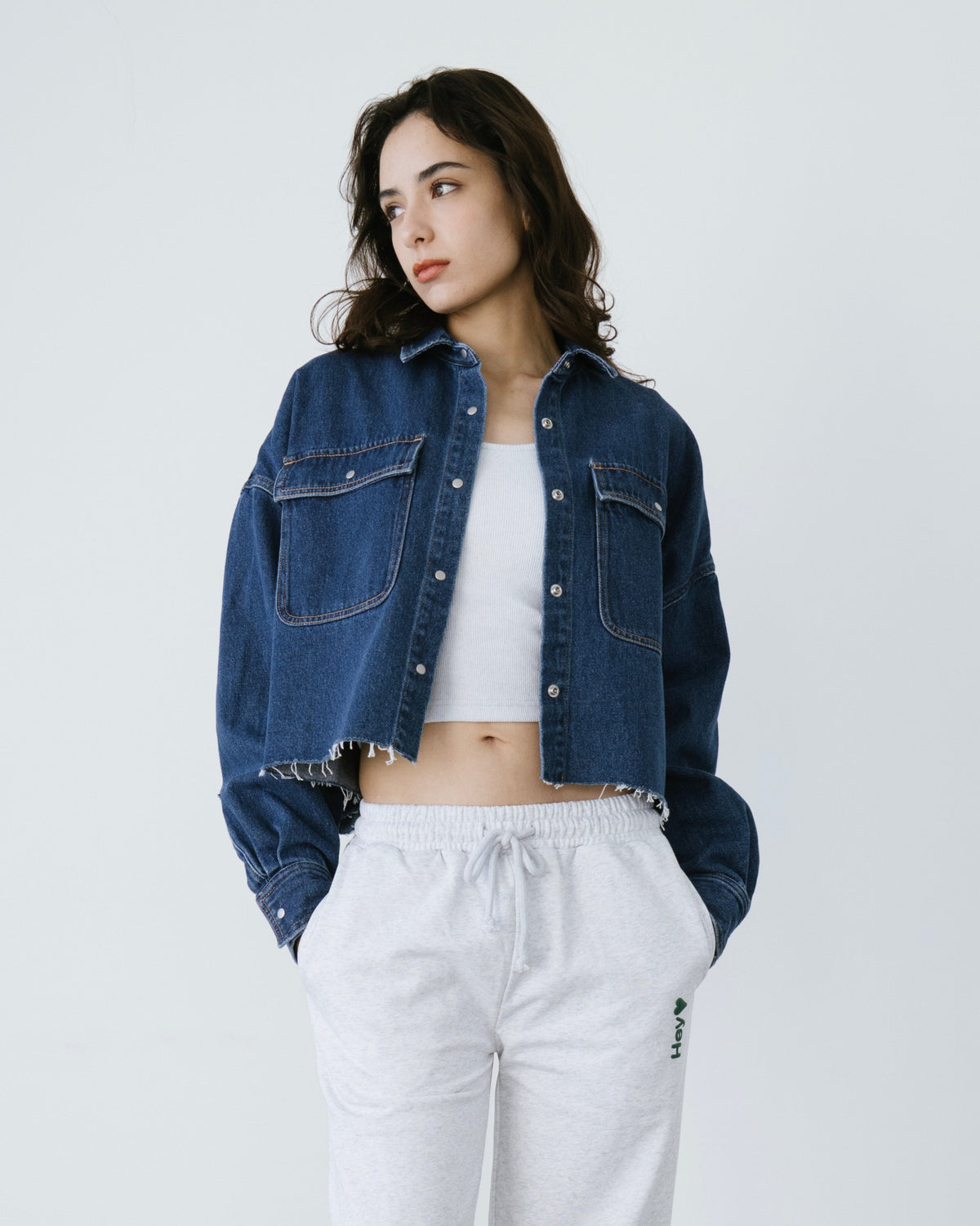 Short denim shirt jacket【W..×meg】 – Frames / W