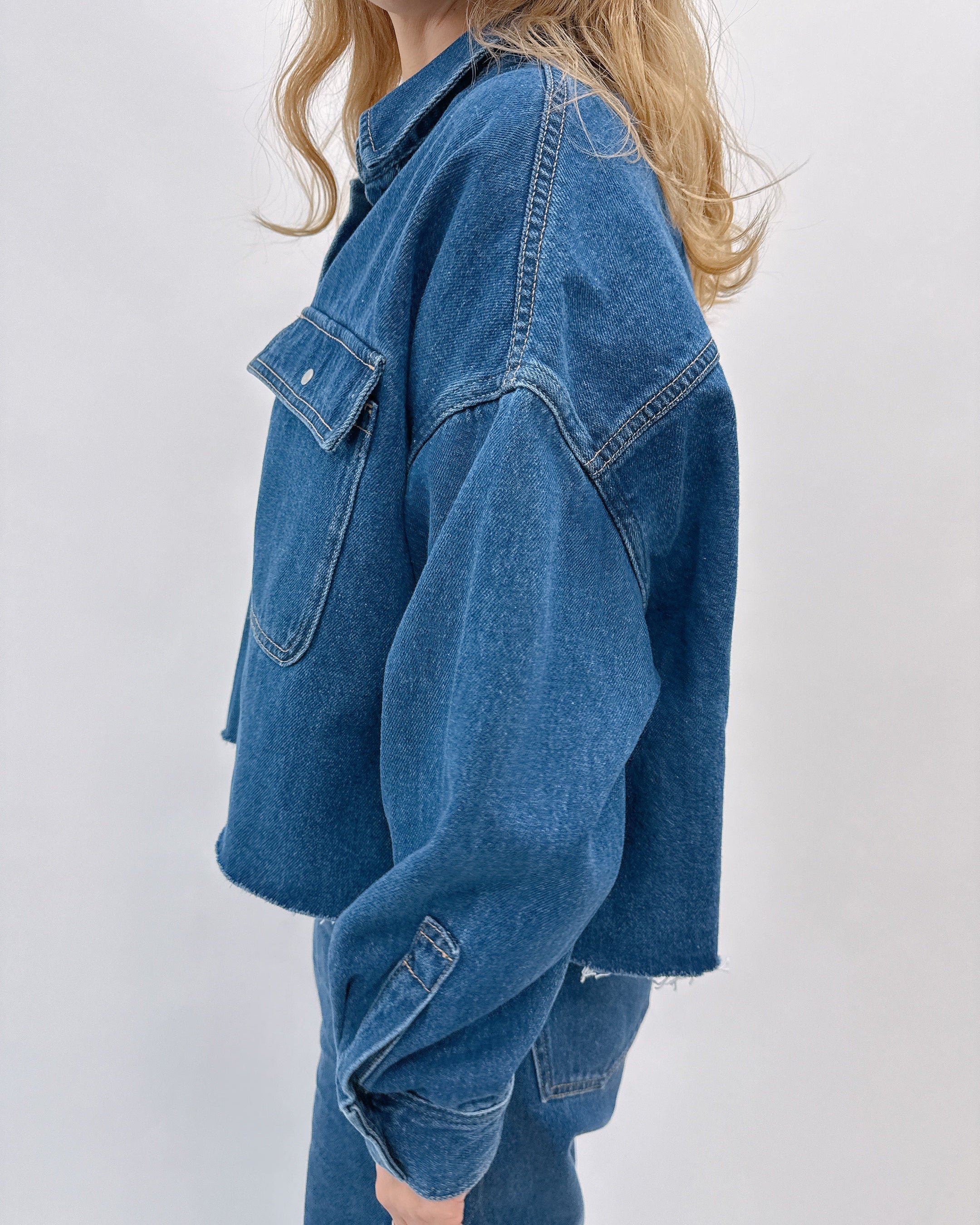 Short denim shirt jacket【W..×meg】 – Frames / W..